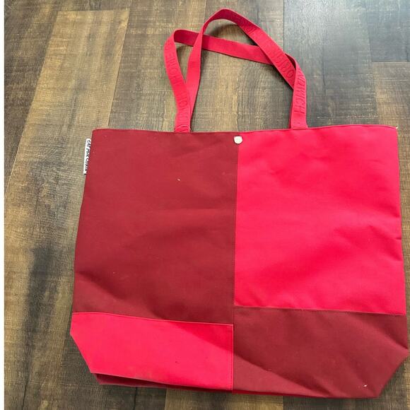 Chick-fil-A Red Patchwork Tote Bag with Cow Print Lining - Picture 2 of 6